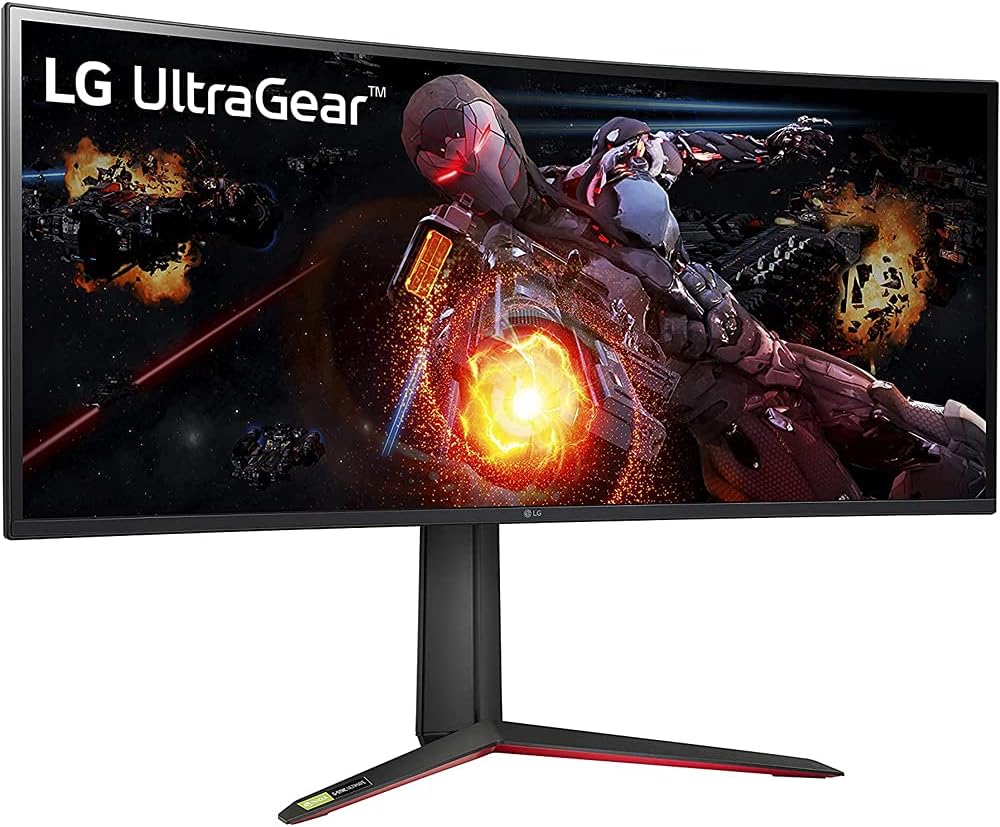 LG 34GP950G-B 34 inch Ultragear QHD 3440 x 1440 Nano IPS Curved Gaming Monitor (Renewed) Bundle with 1 YR CPS Enhanced Protection Pack