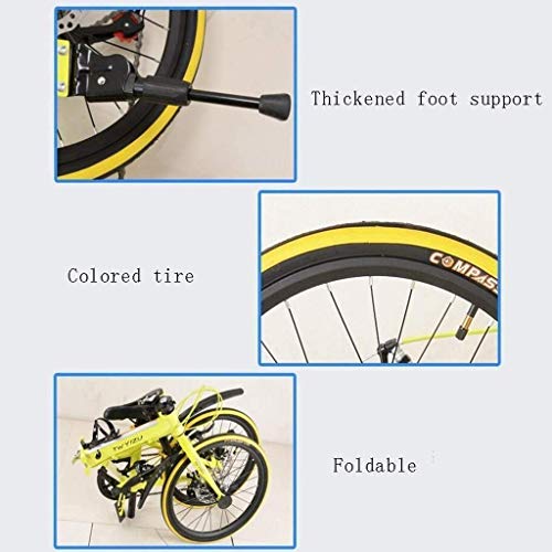 16 inch Portable Folding Bicycle Child Adult Men and Women Students Lightweight Folding Bicycle Leisure Bicycle