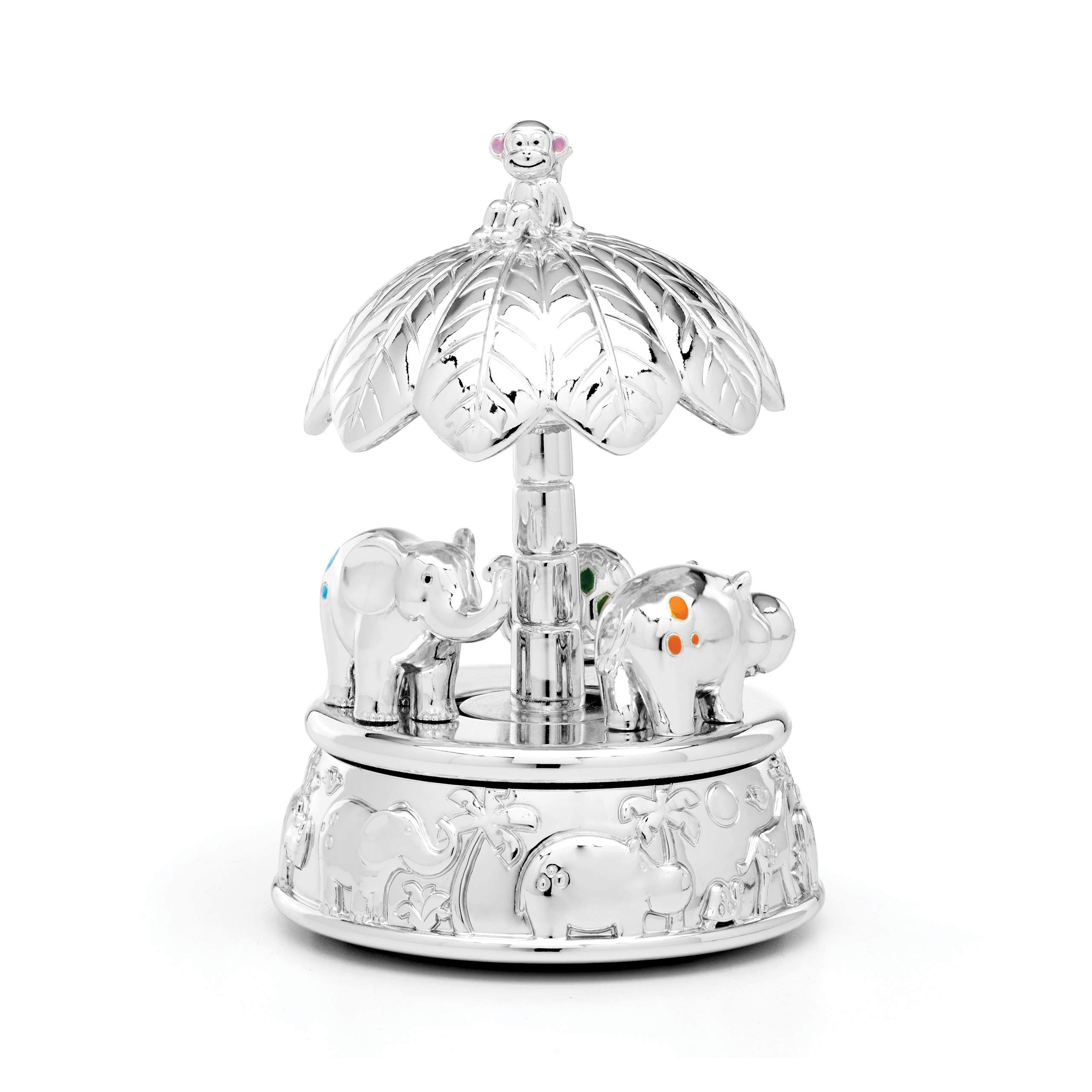 Reed & Barton Jungle Parade Musical Carousel Silver