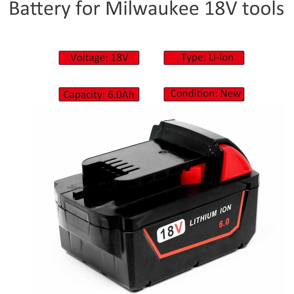 2 Packs 18V 6.0Ah Battery Replace for Milwaukee M18 Battery Compatible with 48-11-1820 48-11-1850 48-11-1860 48-11-1828 48-11-12 - Shop Hardware Tools Online Store