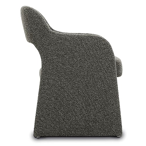 POLY & BARK Chios Dining Chair, Juniper Green Boucle