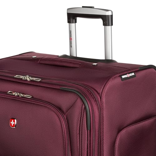 SwissGear Sion Softside Expandable Luggage, Black, Checked-Large 29-Inch