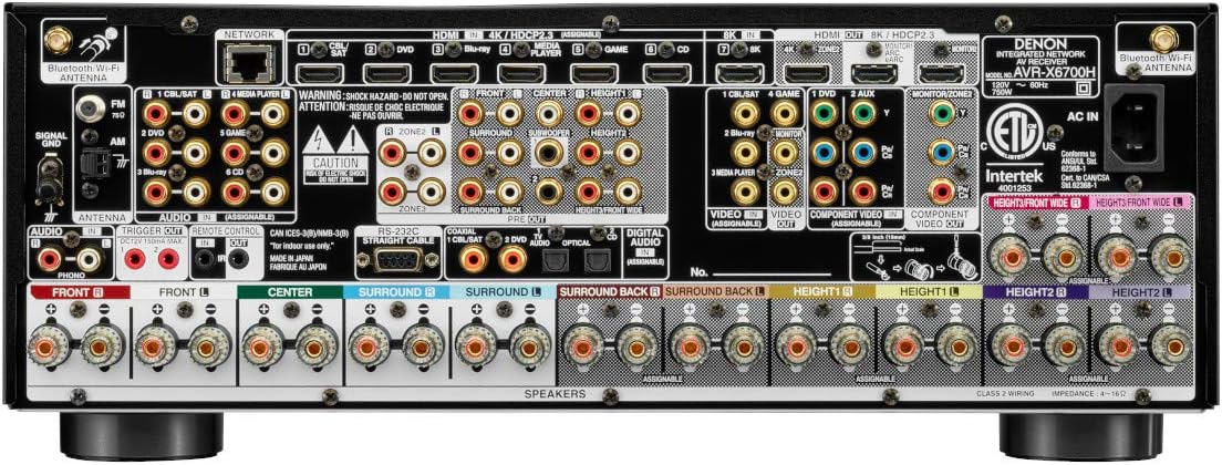 Denon AVR-X6700H 8K Ultra HD 11.2 Channel (140Watt X 11) AV Receiver - 3D Audio & Video with IMAX Enhanced, Built for Gaming, Music Streaming, Alexa + HEOS