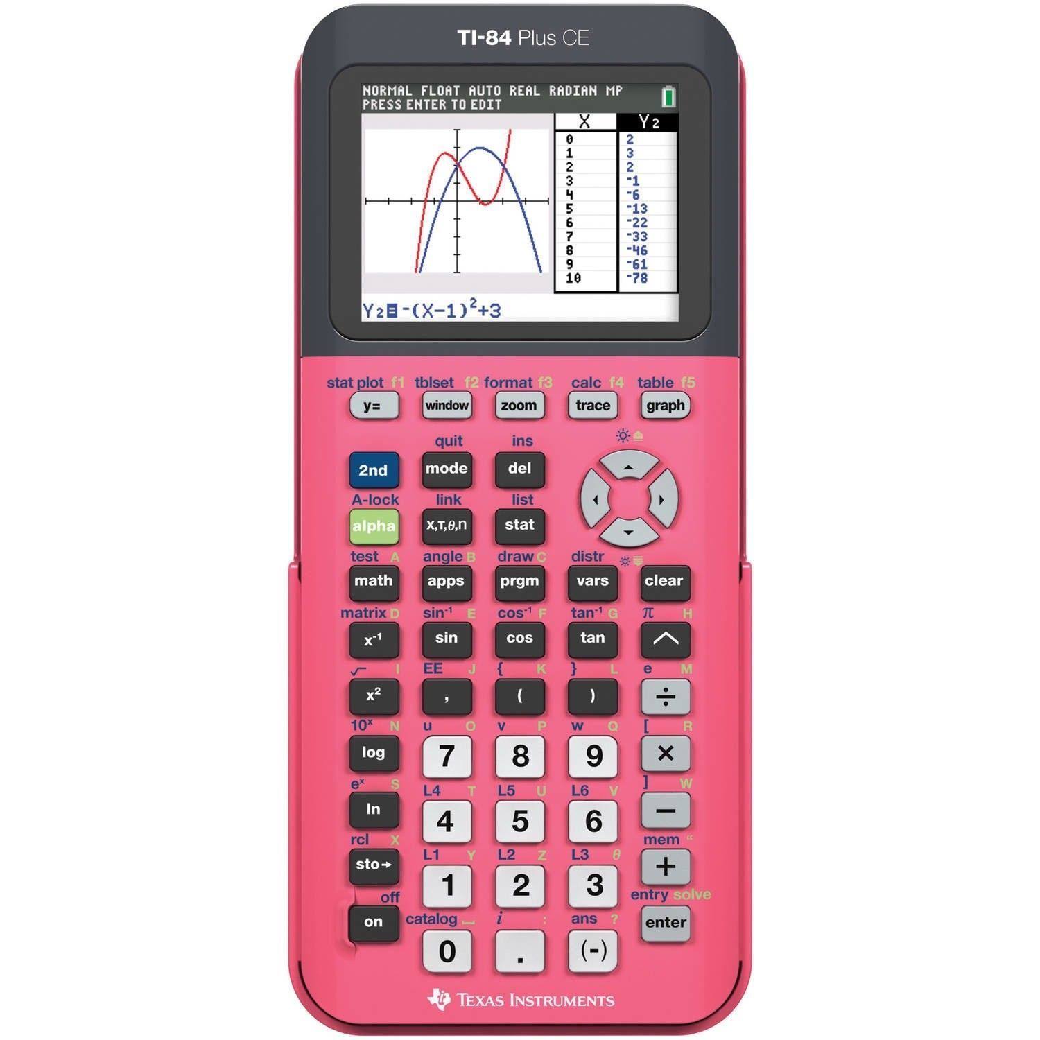 Texas Instruments Ti-84 Plus CE Graphing Calculator - Coral