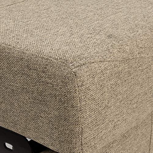 RecPro Charles RV 62" Jackknife Sofa | Love Seat | Sleeper Sofa | RV Furniture | RV Couches | Cloth (Oatmeal)