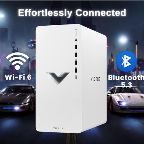 HP Victus 15L i7 RTX 4060 Premium Gaming Desktop, Intel i7-14700F (Beats Intel i9-12900F), GeForce RTX 4060, 32GB RAM, 2TB SSD, RJ-45, DisplayPort, Wi-Fi 6, Windows 11 Pro, Black