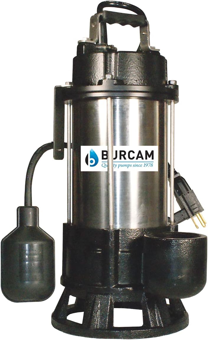 BURCAM 400416T 3/4HP Stainless Steel Sewage Grinder Pump