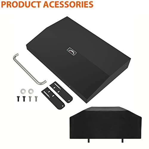 Upgrade Griddle Hinged Lid for Blackstone 36 inch Griddle 1554 1863 1825 2177 1984 and More, Griddle Hard Cover Hood with Thermometer for Blackstone Flat Top 36" Griddle Lid