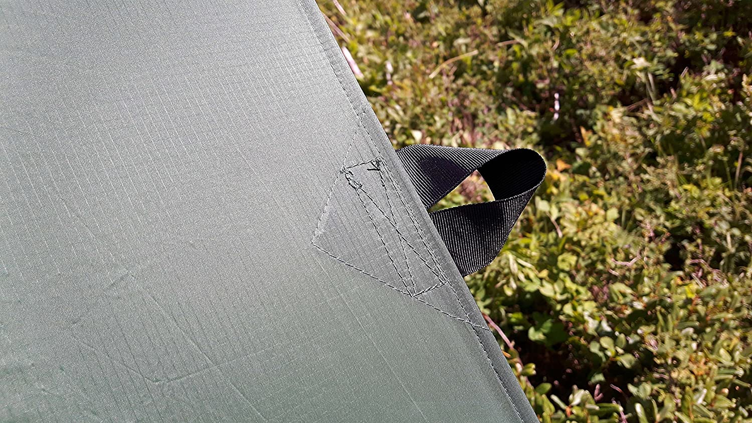 QCAI Silnylon Tarp - 11.6 Oz. - Ultralight Backpacking Tarp or Hammock Tarp (Grey, 8' x 10')