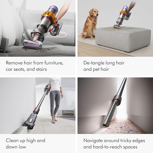 Dyson V15 Detect Plus Cordless Vacuum, Yellow/Nickel