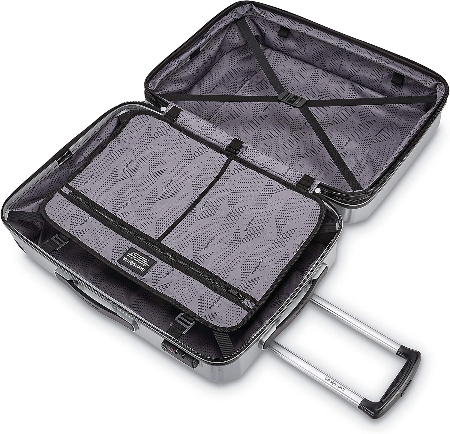 Samsonite Winfield 3 DLX Hardside Luggage with Spinners, 2-Piece Set (20/25), Silver 2-Piece Set (20/25) Silver