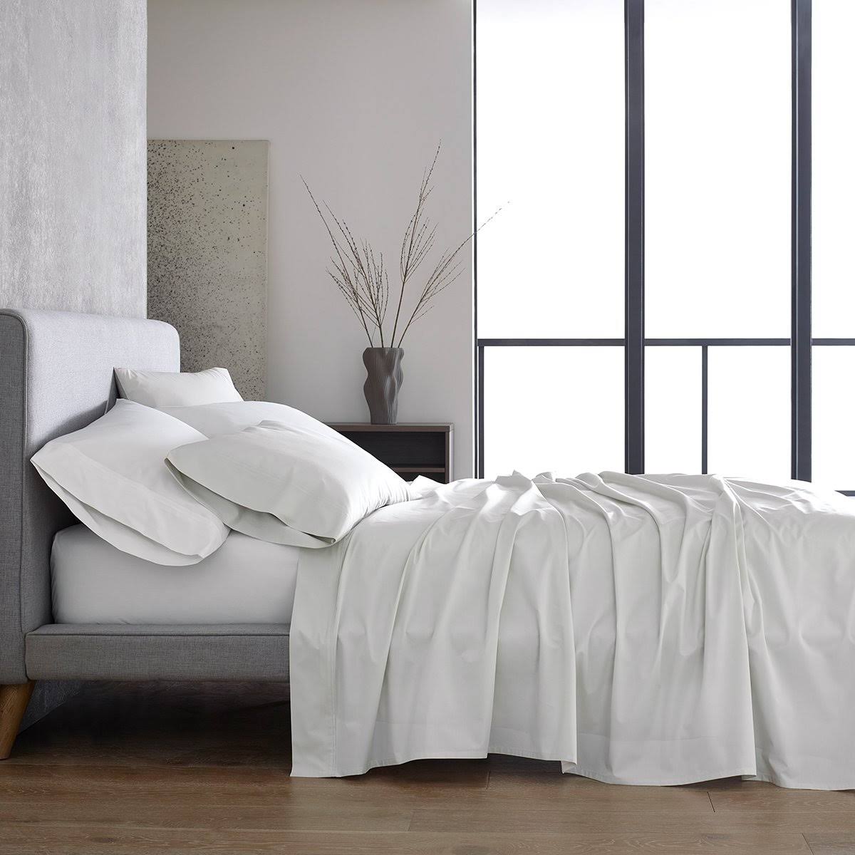 Organic Percale Sheet Set in Taupe, Size Cal King by Under The Canopy