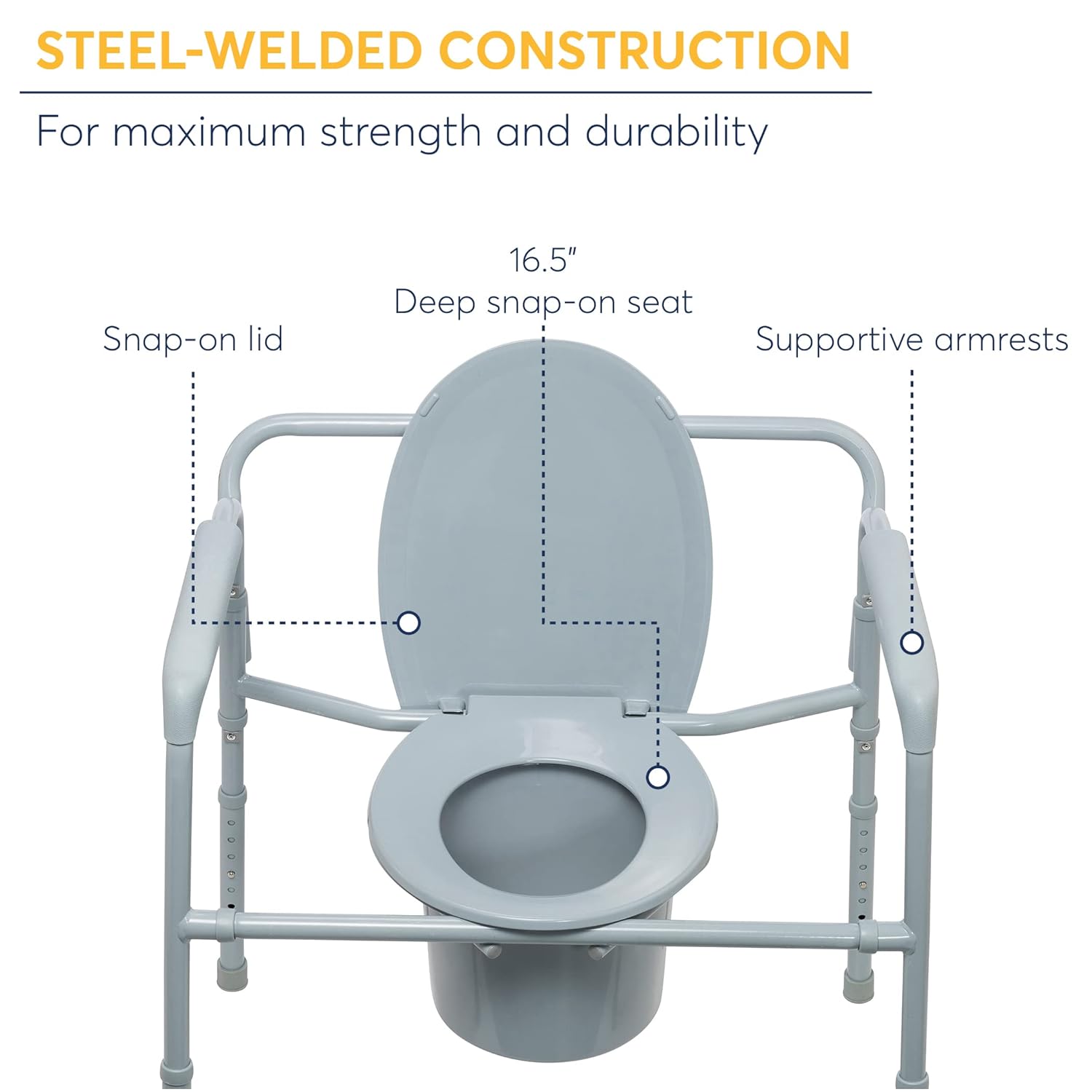 Drive 11117N-1 Medical Medical Bariatric Folding Commode
