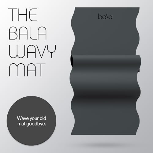 Bala Yoga Mat for Home Gym - Non Slip Exercise Mat for Home Workout, Stretching, Pilates, Aerobics & Floor & Fitness Work Out - Indoor Exercising Mat