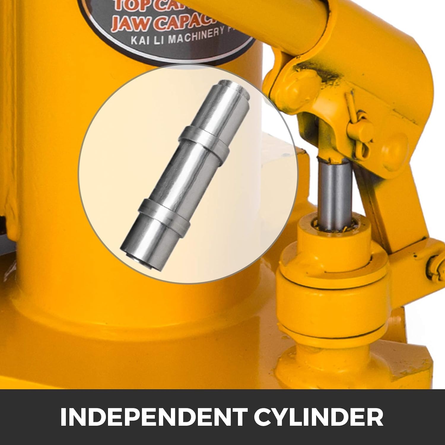 Mophorn Toe Jack Lift Hydraulic Machine Toe Jack Lift Air Hydraulic Toe Jack Proprietary Heat-Treated Steel (10-20Ton Yellow)