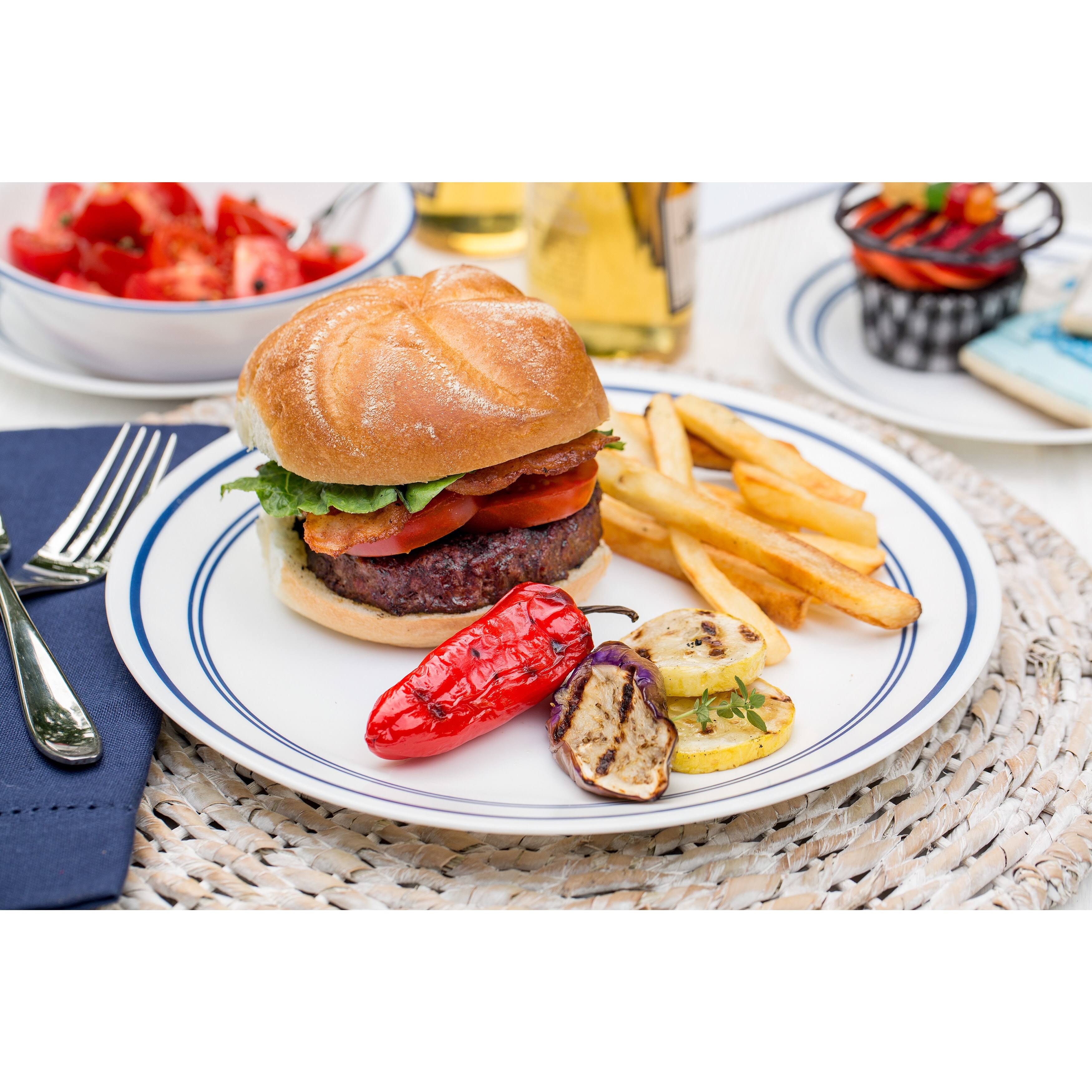 Corelle Livingware Classic 16-Piece Dinnerware Set, Cafe Blue - 4 count