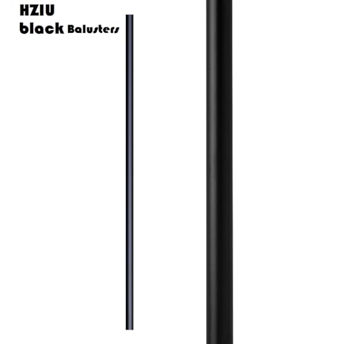 61 Pack Deck Balusters 32"x 3/4" Round Staircase Baluster, Diameter 3/4" Metal Deck Spindle and Stairs Railing,Hollow Round Black Deck Balusters for Deck Railing Porch