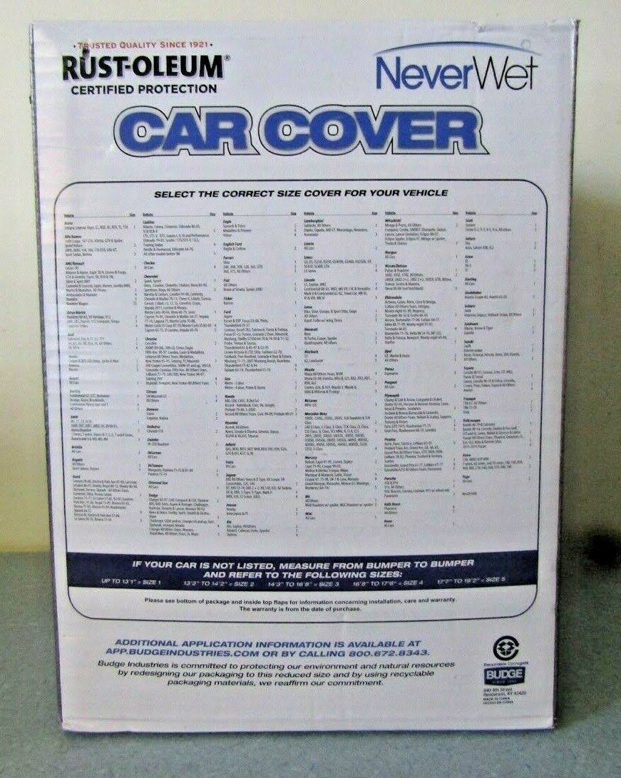 Rust-Oleum NeverWet Car COVER, Gray