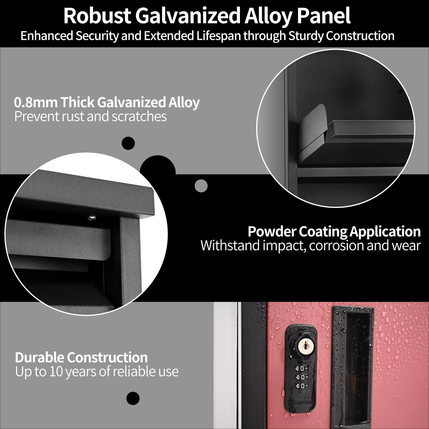 Package Delivery Boxes for Outside, Extra Large Lockable Parcel Drop Box for Outdoor, Waterproof Galvanized Alloy Parcel Mailbox, Secure Anti Theft Package Delivery Box for Porch Curbside