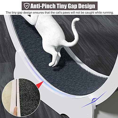 White Cat Treadmill Wheel, Hamster-Wheel Style Cat Exercise Wheel Kit, Indoor Cat Running Ferris Wheel, Pet Cat Toys - Installation Tools Included ( Size : 70cm/27.5" )
