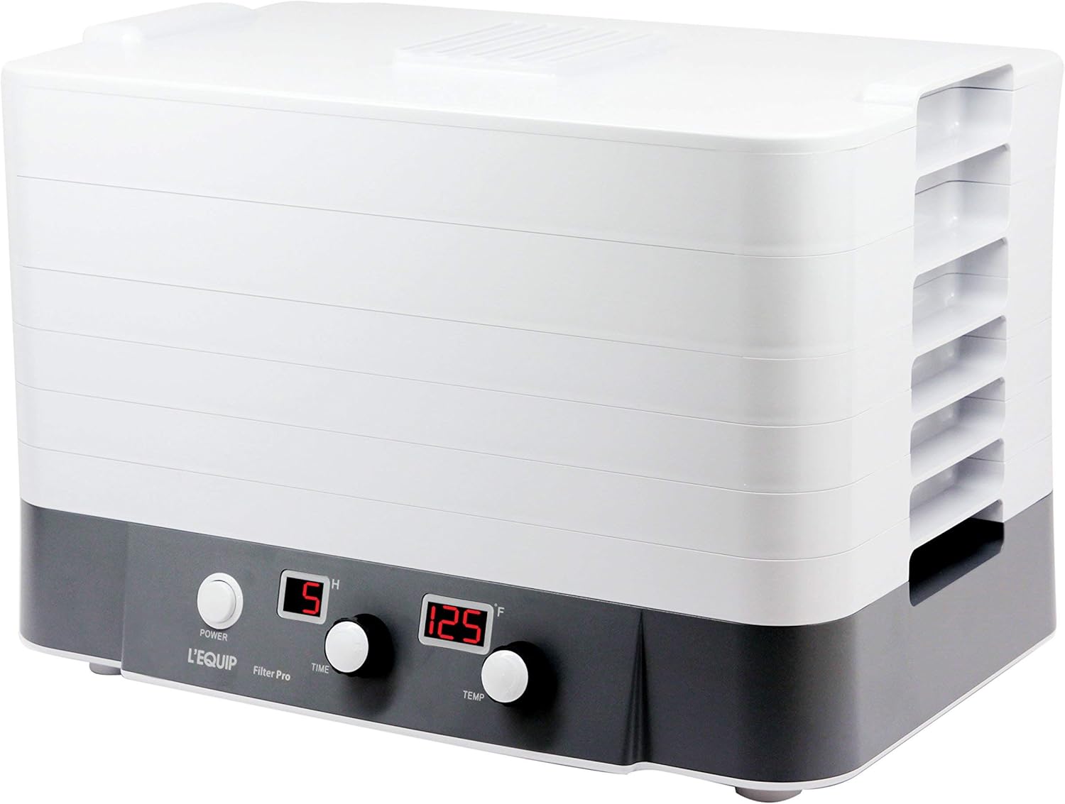 L'EQUIP FilterPro 6 Tray Food Dehydrator, Digital Temperature Control & Timer