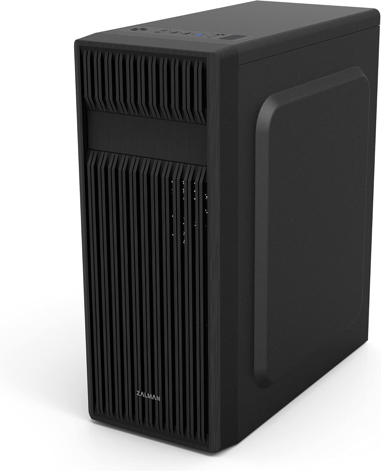 Zalman T6 ATX Mid Tower Computer PC Case, Pre-Installed 120mm Fan, 5.25 ODD, USB 3.0, Patterned Mesh Design, mATX ITX for Gaming Workstation, Black
