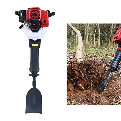 Gas T Post Driver 2 Stroke 32.7CC Pile Driver Hammer Gas Powered Fence T-Post Driver Hammer Drills Portable Air Cooling Single Cylinder Gasoline Petrol Garden Fencing Tool 900W (32.7cc)