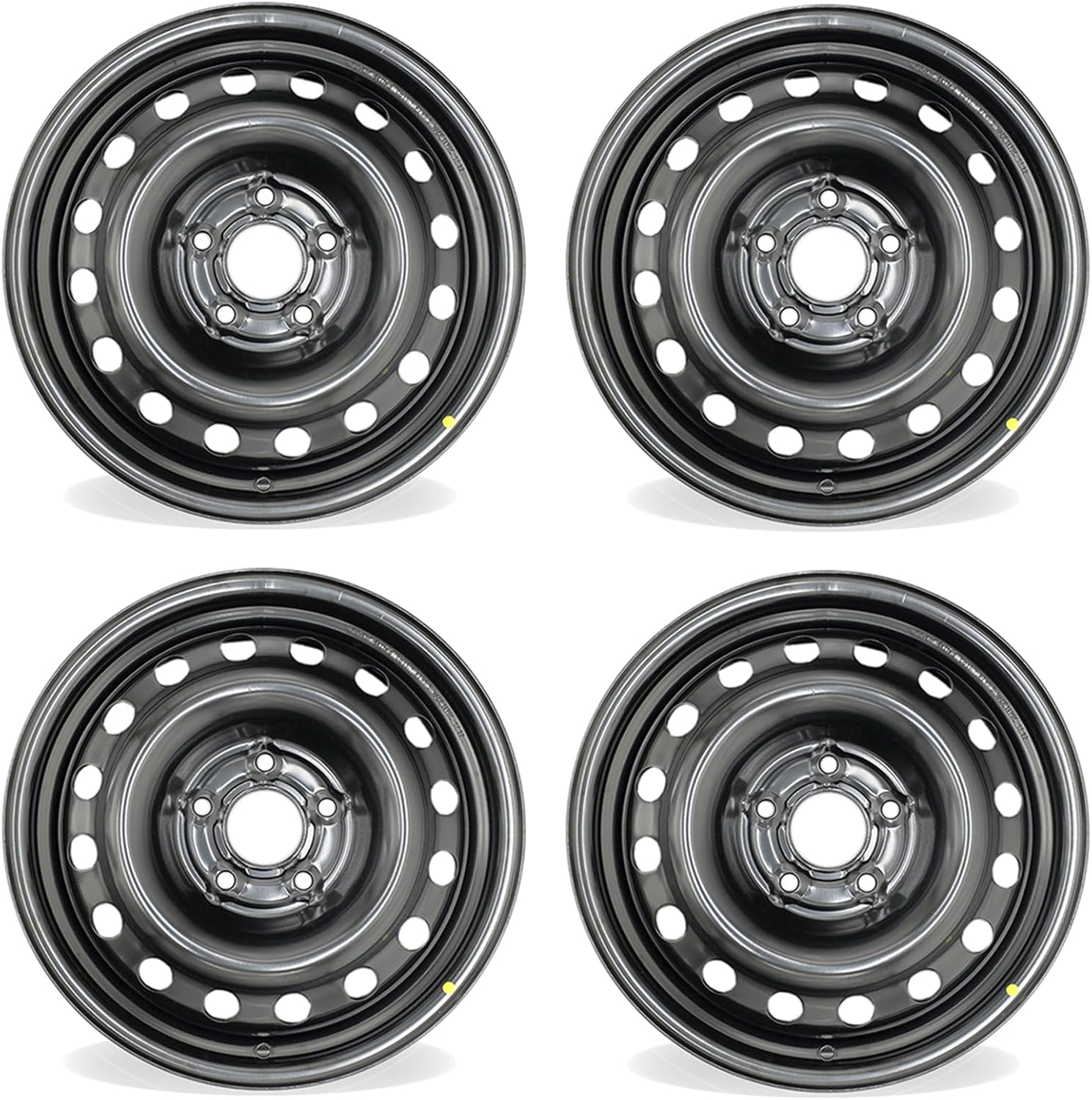 16" 16x6.5 Set of 4 Black Steel Wheels For Nissan Sentra 2013-2019 OEM Design Replacement Rim
