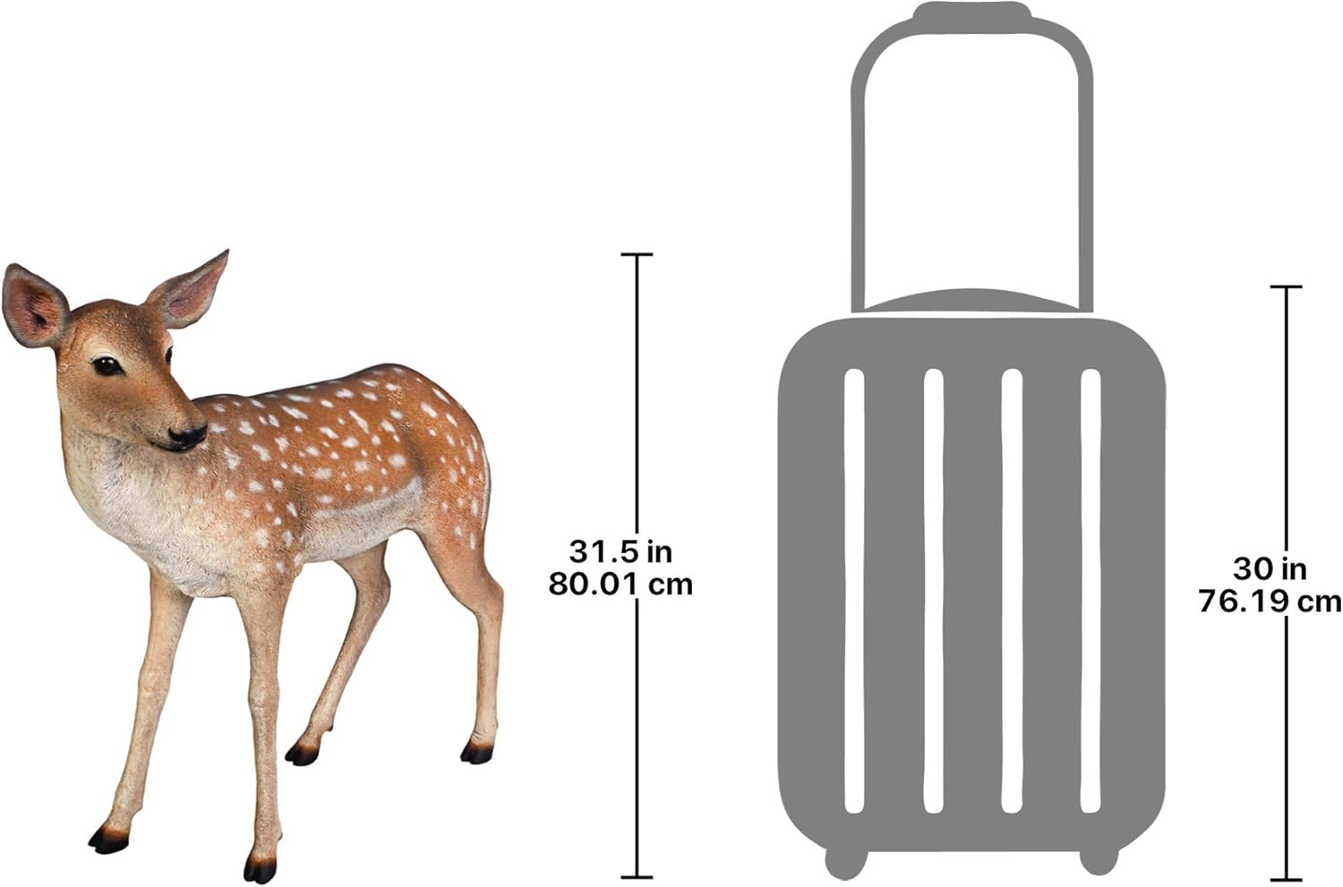 Design Toscano NE110108 Spotted Deer, Forest Fawn Sculpture, full color