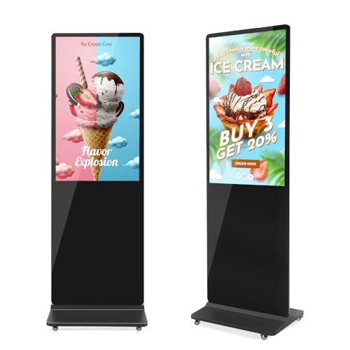 QIXZOCV Indoor Free Standing Digital Signage Advertising Displays Kiosk