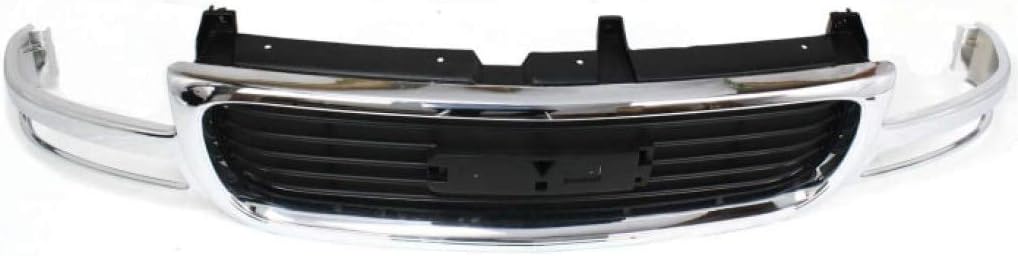 For GMC Yukon Grille Assembly 2000-2006 | Chrome Shell/Painted Black Insert | Plastic | GM1200430 | 19130787