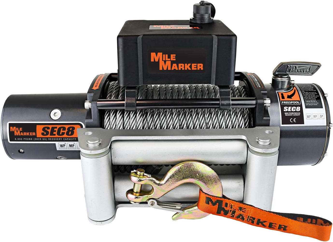 Mile Marker 77-50141W SEC8(ES) Truck/Jeep/SUV Element Sealed Electric Winch - 8,000 lb. Capacity, 1 Pack