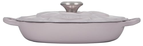 Le Creuset Signature Enameled Cast Iron Petal Braiser, 2.25qt., Coastal Blue