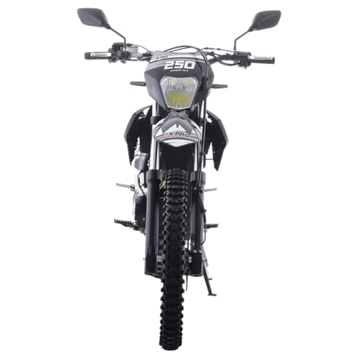 X-PRO Knight DLX 250 Dirt Bike 5-Speed Manual Transmission 21"/18" Wheels Blue | Zongshen Brand Engine, All Lights, Electric/Kick Start