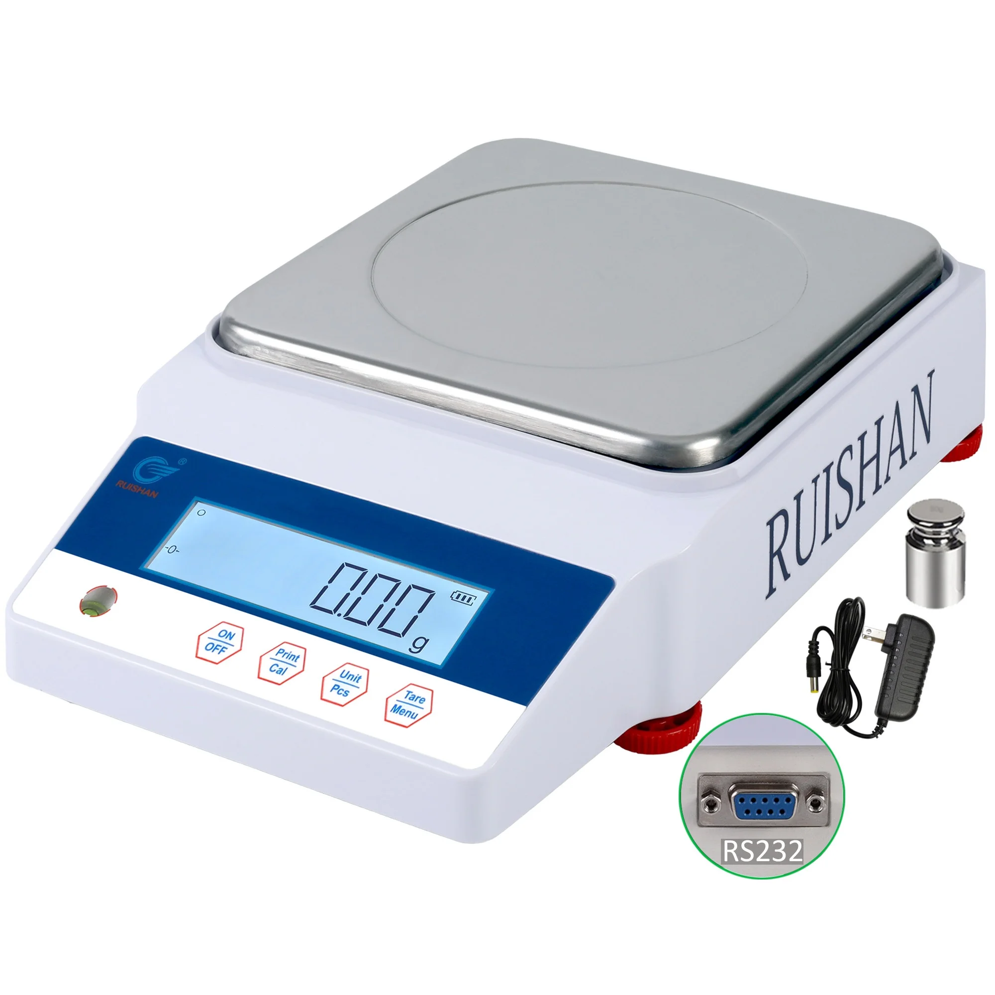 RUISHAN 6kg Digital Precision Analytical Balance Scale .01g High Precision Electronic Balance Jewelry Scale Scientific Scale Laboratory Scale Balance Accurate Weighing Industrial Scale Counting Scale
