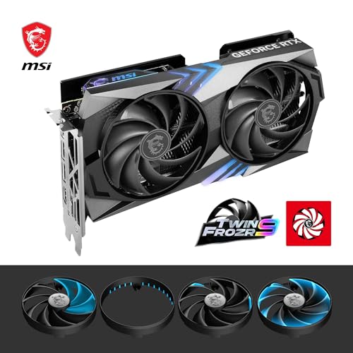 MSI GeForce RTX 4060 Ti Ventus 2X Black 8G OC Graphics Card -NVIDIA RTX 4060 Ti, 8GB GDDR6 Memory, 18Gbps, PCIe 4.0, DLSS3