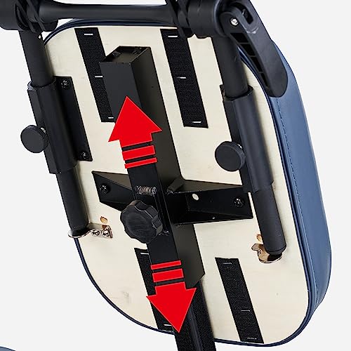 Master Massage Professional Lightweight Portable Massage Chair-Folding Foldable Aluminum Adjustable Tattoo Chair with Wheeled Carrying Case, Aluminum (Blue)