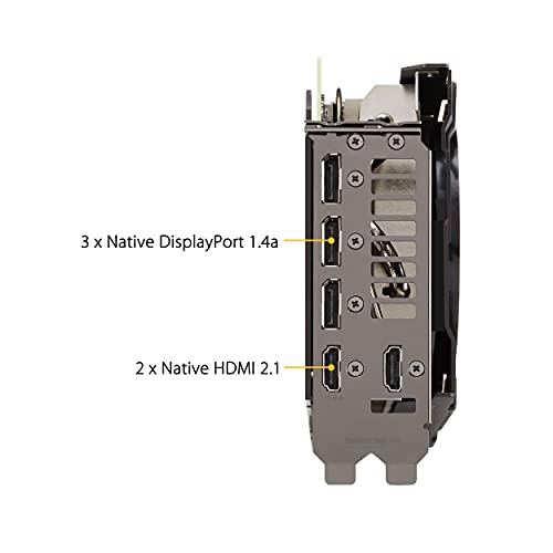 ASUS TUF Gaming NVIDIA GeForce RTX 3080 Ti OC Edition Graphics Card (PCIe 4.0, 12GB GDDR6X, HDMI 2.1, DisplayPort 1.4a, Dual Ball Fan Bearings, Military-Grade Certification, GPU Tweak II) (Renewed)