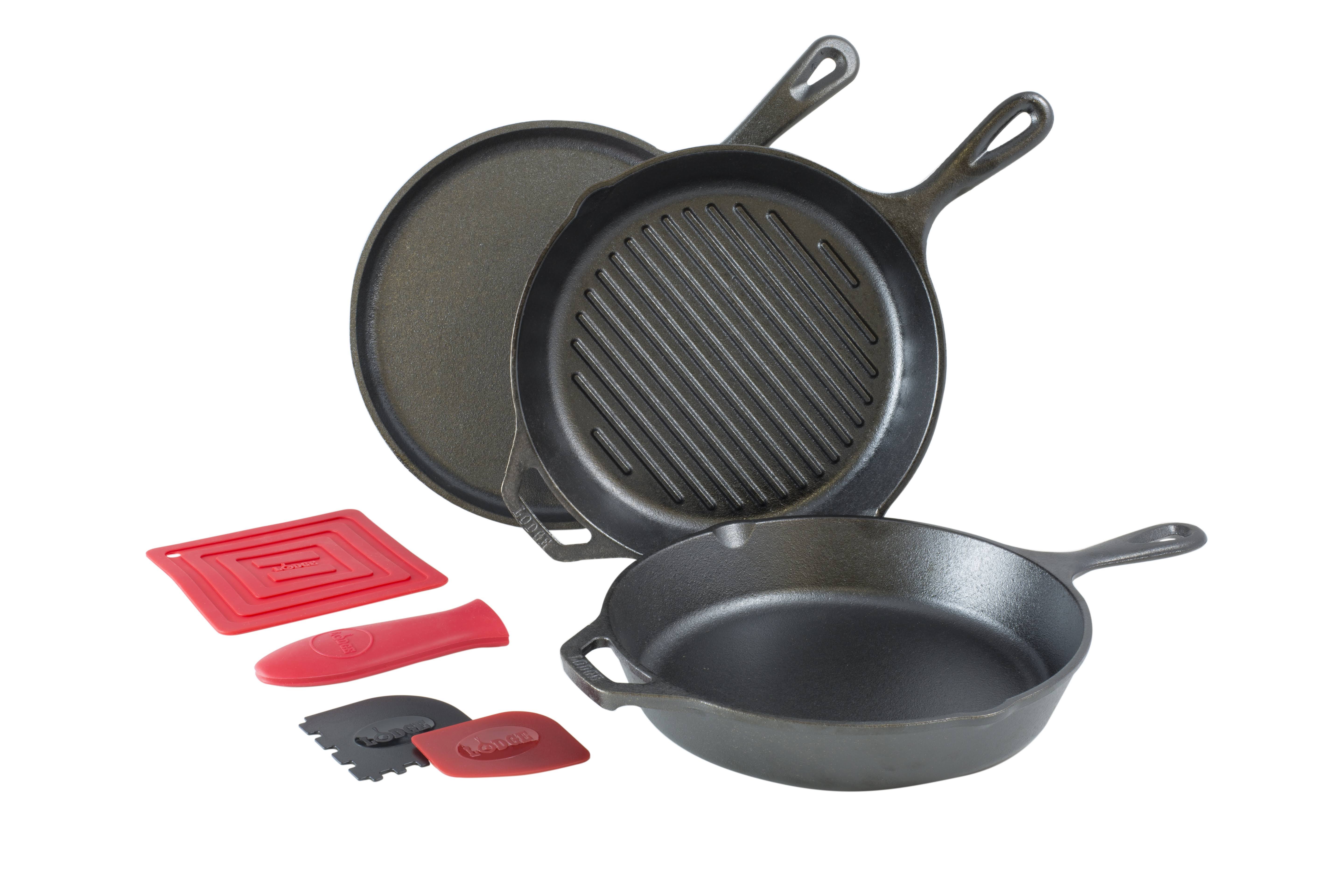 Lodge Essential Cast Iron Cookware Set Black