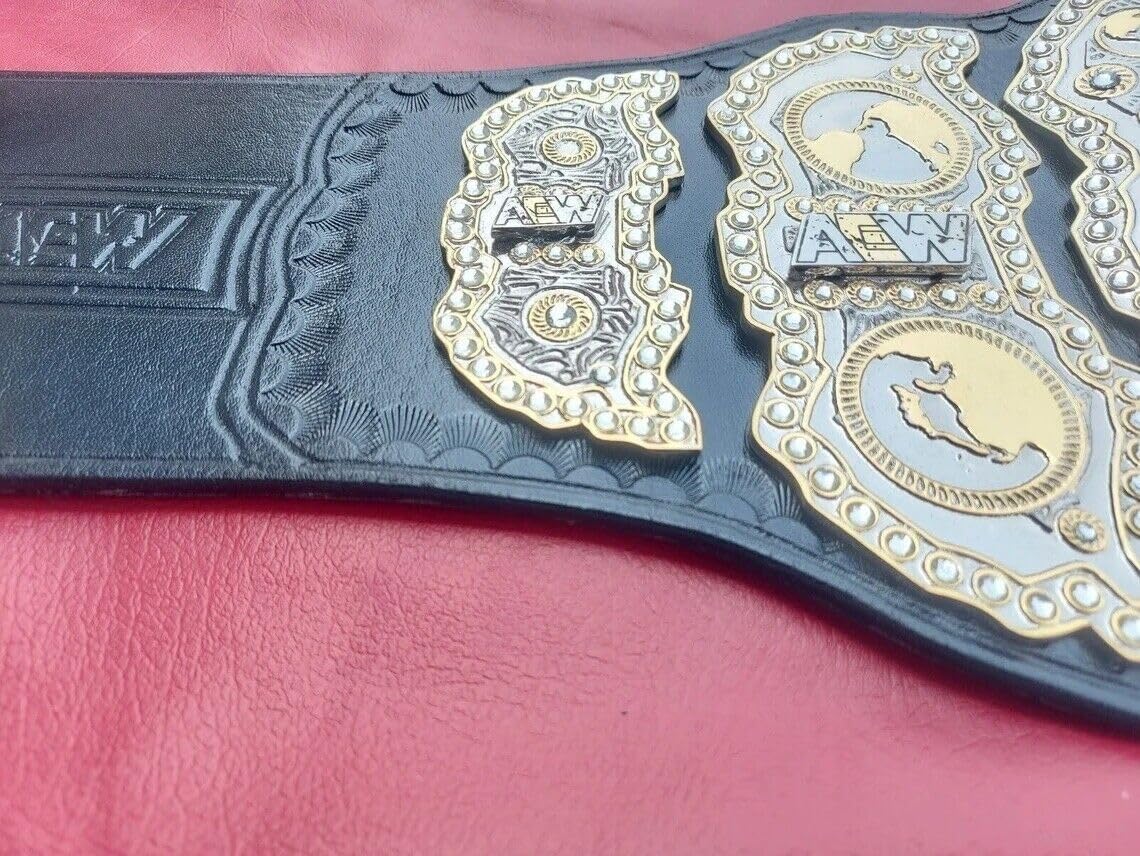 AEW World Heavyweight Wrestling Championship Title Belt Replica, Authentic Wear Universal Championship Title Belt - Adult Size