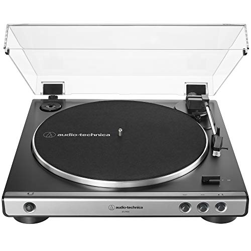 Audio-Technica AT-LP60X-BK Fully Automatic Belt-Drive Stereo Turntable, Black, Hi-Fidelity, Plays 33 -1/3 and 45 RPM Vinyl Records, Dust Cover, Anti-Resonance, Die-Cast Aluminum Platter
