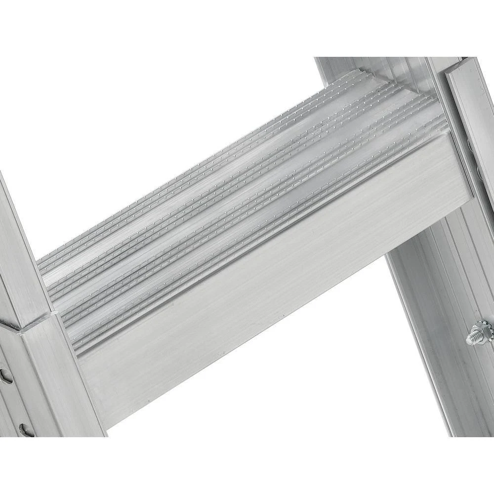 Louisville Ladder 7 ft. 8 in. to 10 ft. 3 in., 25.5 in. x 54 in. Aluminum Attic Ladder with 375 lbs. Maximum Load Capacity AA251