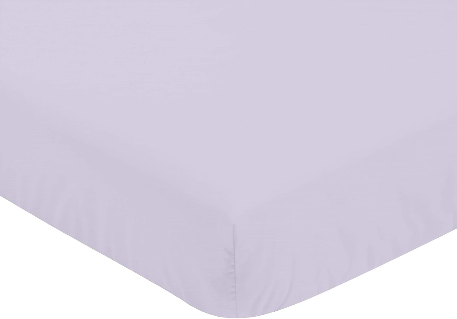 Sweet Jojo Designs Purple Floral Rose Baby Girl Nursery Crib Bedding Set - 4 pieces - Solid Light Lavender Flower Luxurious Elegant Princess Vintage Boho Shabby Chic Luxury Glam High End Ruffle Roses
