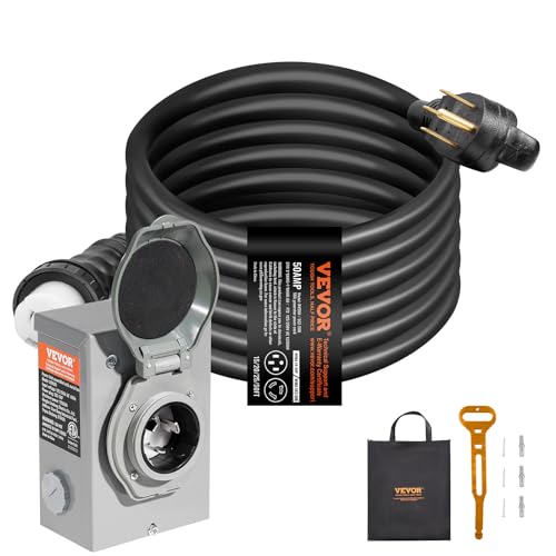 VEVOR 200A Generator Transfer Switch, 48000W Manual Transfer Switch, Heavy Duty Double-Throw Power 120/240V, Meeting NEMA 3R Standards, for Outdoor, Indoor, and Portable Generator ETL Certification