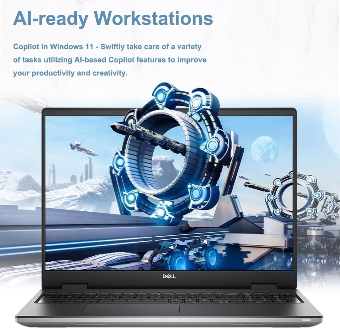 DELL Precision 7000 7670 Mobile Workstation (NVIDIA RTX A2000 8GB GPU, 16" FHD+, Intel 16-Core i9-12950HX, 64GB DDR5, 1TB SSD) Laptop for Business, Designer, Architect, Win 11 Pro, 3-YR WRT, Grey