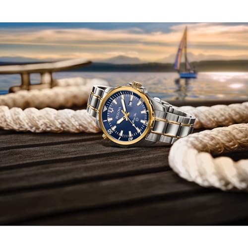 Bulova Men's Marine Star 'Series B' 3-Hand Date Quartz Watch, Luminous Markers, Rotating Dial, 100M Water Resistant, 43mm