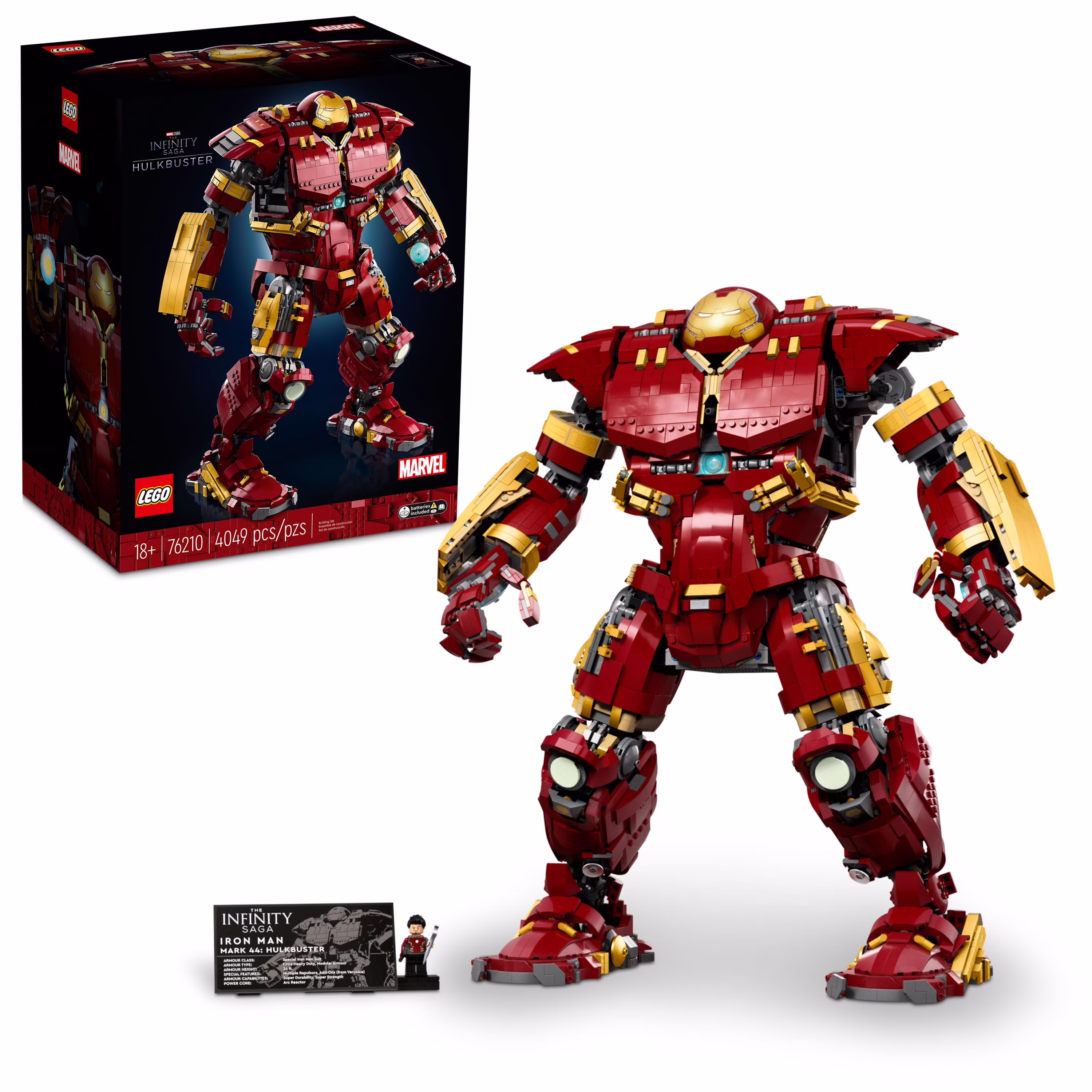 LEGO Marvel Hulkbuster 76210 Building Set - Iron Man Red Authentic Display Model for Adults
