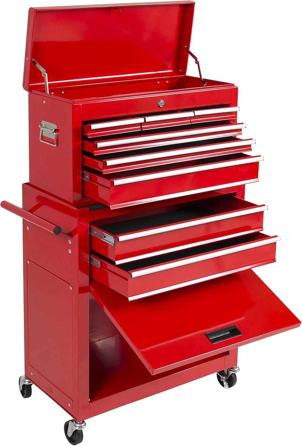 Best Choice Products Portable Top Chest Rolling Tool Storage Box Cabinet Sliding Drawers