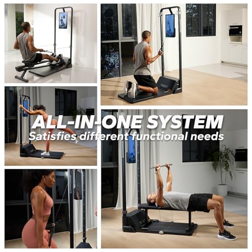 Smart Home Gym System, Multifunctional Smith Machine Home Gym Power Cage, Portable Cable Machine for Home Workout, Full Body Strength Training Fitness Exercise Machine