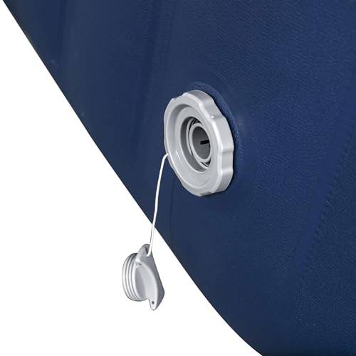 Coleman SaluSpa AirJet 4 to 6 Person Inflatable Hot Tub Square Portable Outdoor Spa with 140 Soothing AirJets and Insulated Cover, Gray